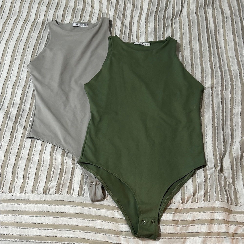 Amazon Women's Bodysuit Set - Green and Gray
